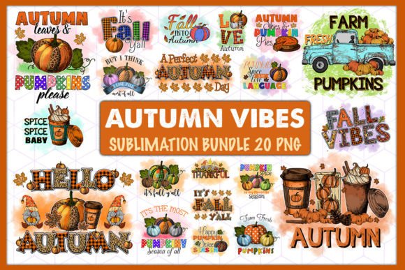 Autumn Vibes PNG Bundle 20 Designs Review