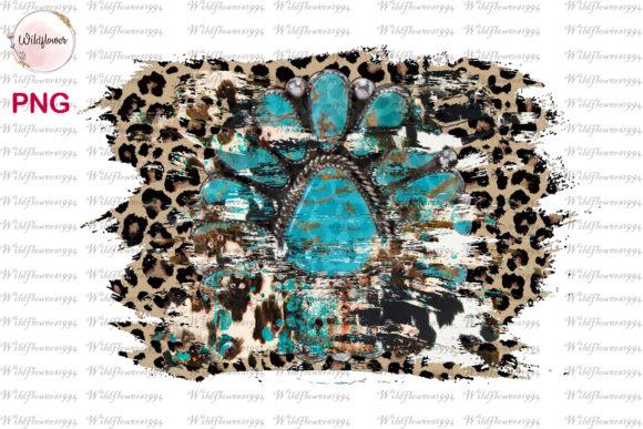 Leopard Cowhide Turquoise Background PNG Review